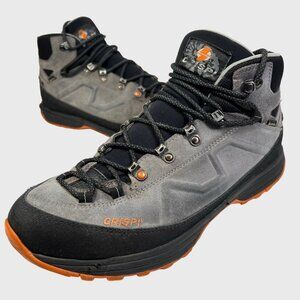 Crispi Crossover Light Pro sz 10.5 GTX Vibram Hiking Hunting Gray Black Orange